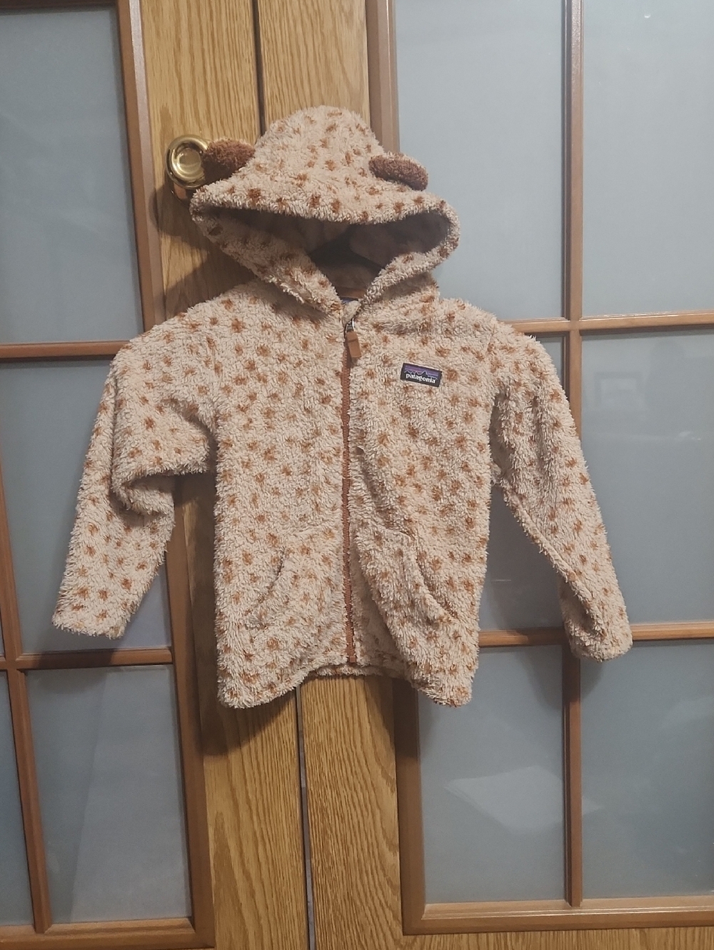 Patagonia Kids Furry Friends Dear Dear Hooded Fleece Zip Up With Ears 4t